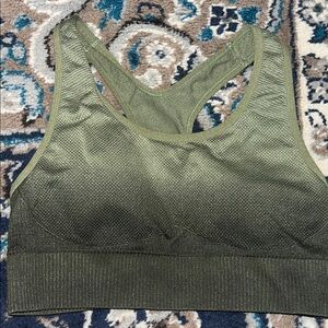 PINK Victoria's Secret Dark Green Sports Bra